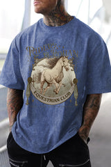 Washed cotton Riders Of Rohan Equestrian Club Tee For Men