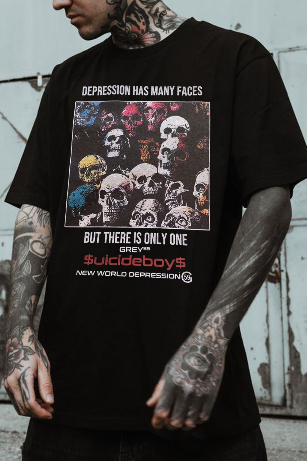 $uicideboy$ skull men's short-sleeved t-shirt