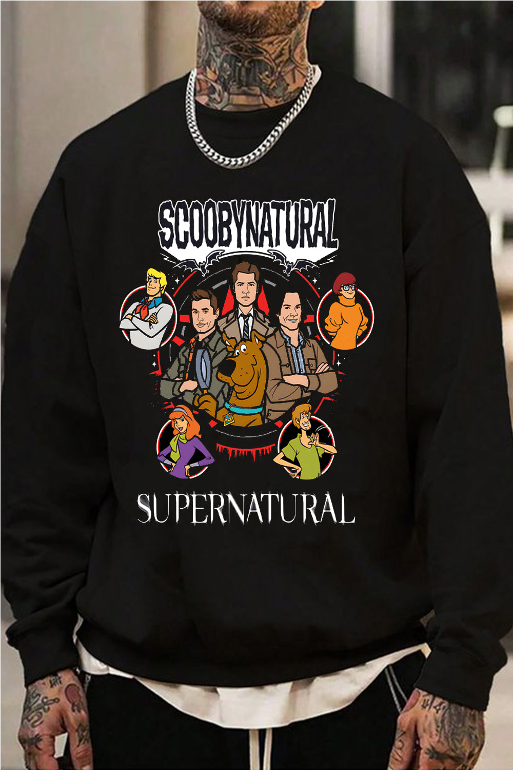 Scoobynatural Supernatural print Men sweatshirt