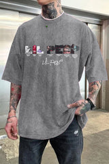 Washed cotton lilpeep short sleeve t-shirt