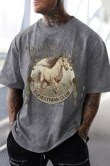 Washed cotton Riders Of Rohan Equestrian Club Tee For Men