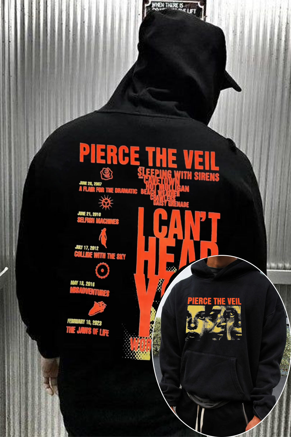 PIERCE THE VEIL Men Hoodies