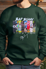 badbunny round neck long sleeve sweatshirt