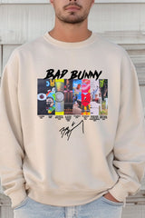 badbunny round neck long sleeve sweatshirt