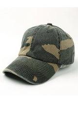 Washed Denim Camouflage Baseball Cap - Unisex