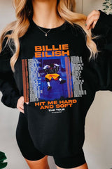 Billie Eilish poster letter print sweatshirt