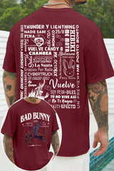 bad bunny retro song short sleeve T-shirt