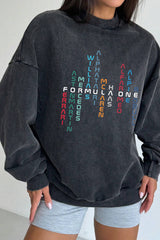 Formula 1 Washed cotton crew neck sweatshirt