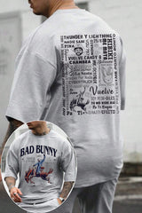 bad bunny retro song short sleeve T-shirt