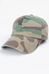 Washed Denim Camouflage Baseball Cap - Unisex