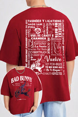 bad bunny retro song short sleeve T-shirt