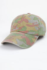 Washed Denim Camouflage Baseball Cap - Unisex