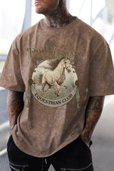 Washed cotton Riders Of Rohan Equestrian Club Tee For Men