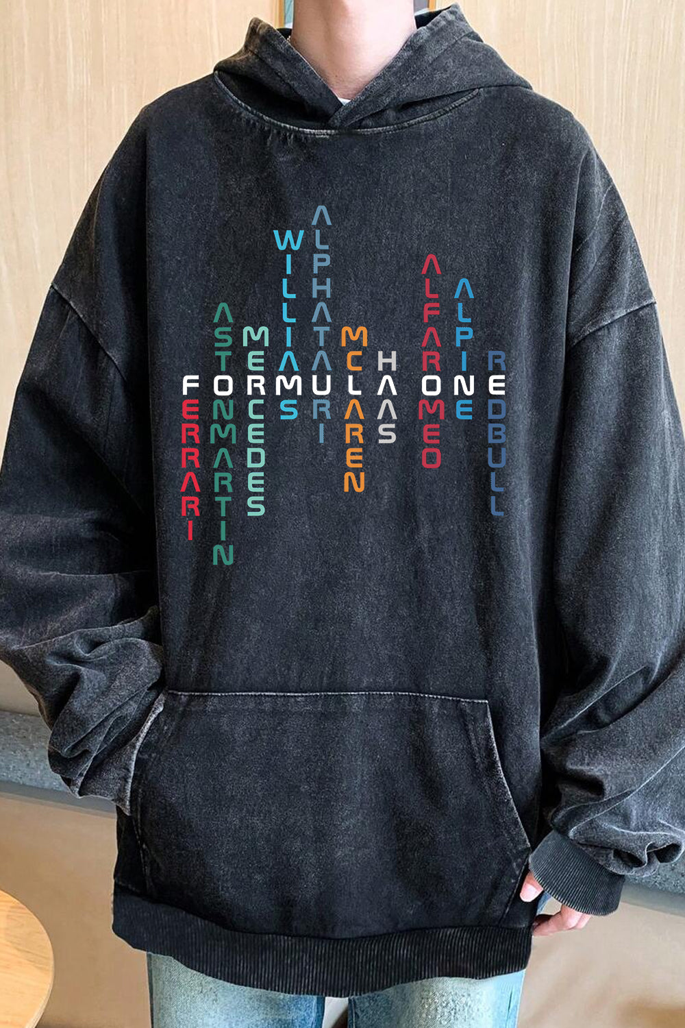 Formula 1 Washed cotton hoodie