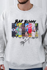 badbunny round neck long sleeve sweatshirt