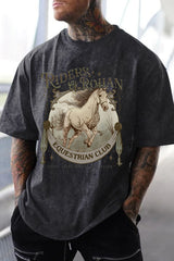 Washed cotton Riders Of Rohan Equestrian Club Tee For Men