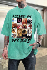 Washed cotton Raised On 90s R&B Album Music Artists-1 Shirt