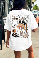 Cute Ghost Boo Halloween Tee For Women