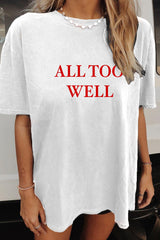 All Too Well Two Side Printed Music Merch Tee For Women