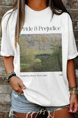 Pride and Prejudice Jane Austen Merch Bookish Tee For Women