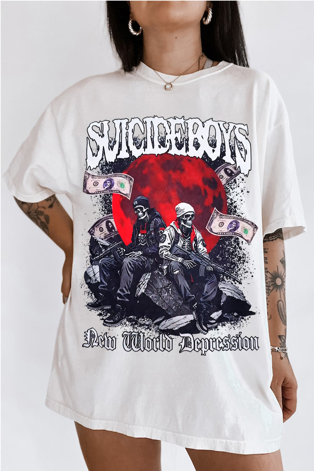 $uicideboy$ skull print t-shirt