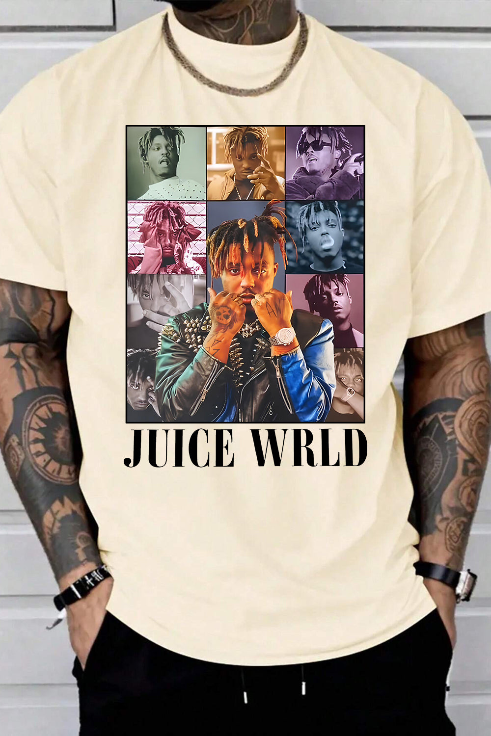 Juice Wrld  Portrait  Tee For Men