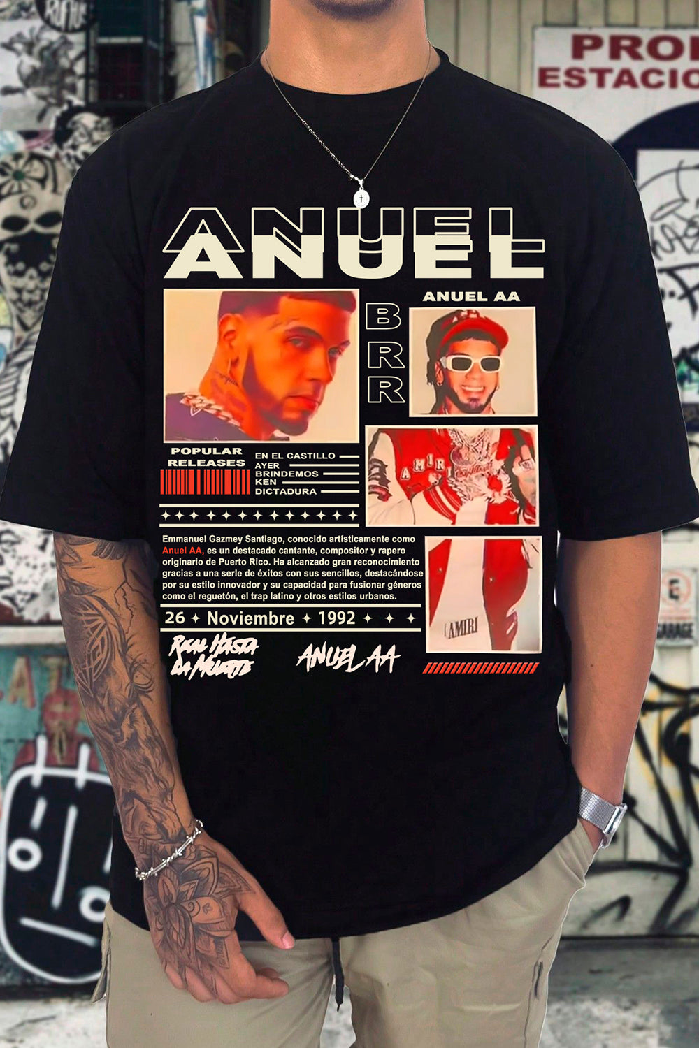 Poleras de Anuel AA Graphic Tee For Men