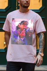 Chris Brown Breezy Tour Middle Finger Graphic Tee For Men