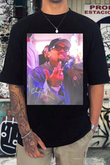 Chris Brown Breezy Tour Middle Finger Graphic Tee For Men