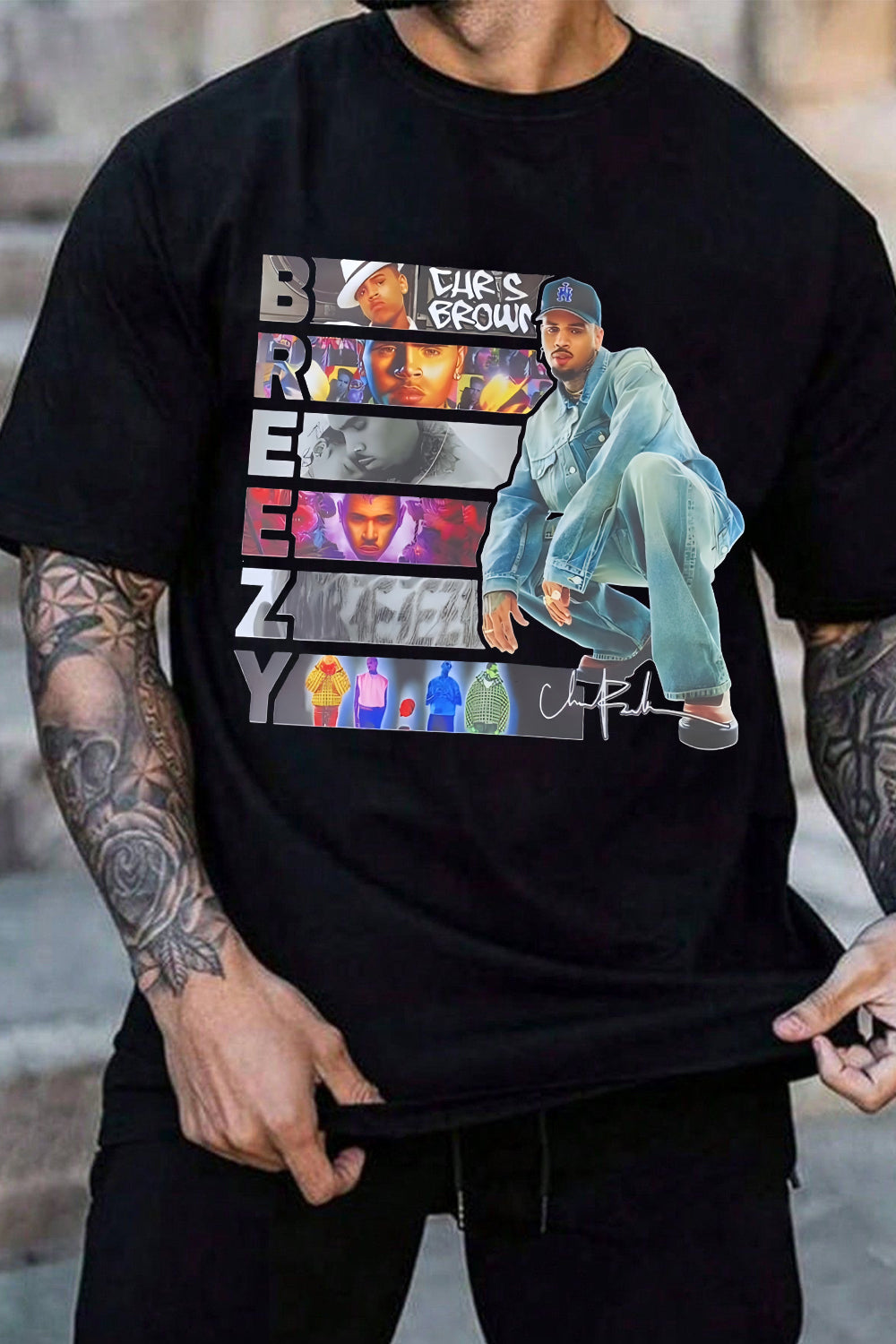 Chris Brown Breezy Merch Tee For Men