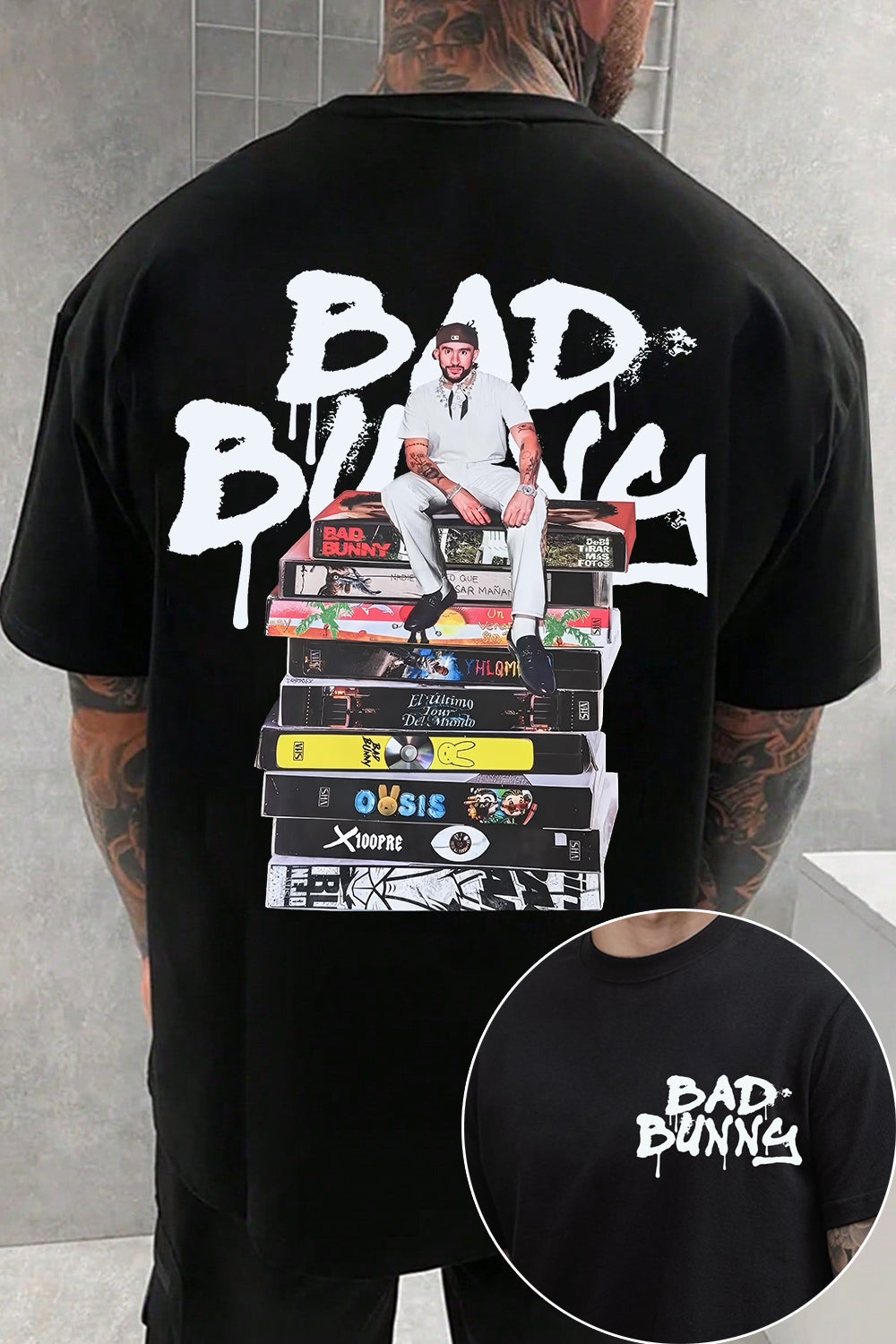 Bad Bunny Album Two Sided Tee For Men