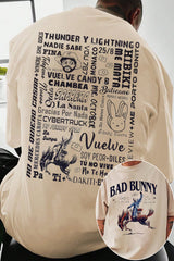 bad bunny retro song short sleeve T-shirt