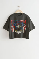 Vintage 4th of July, Independence Day Crop Top For Women