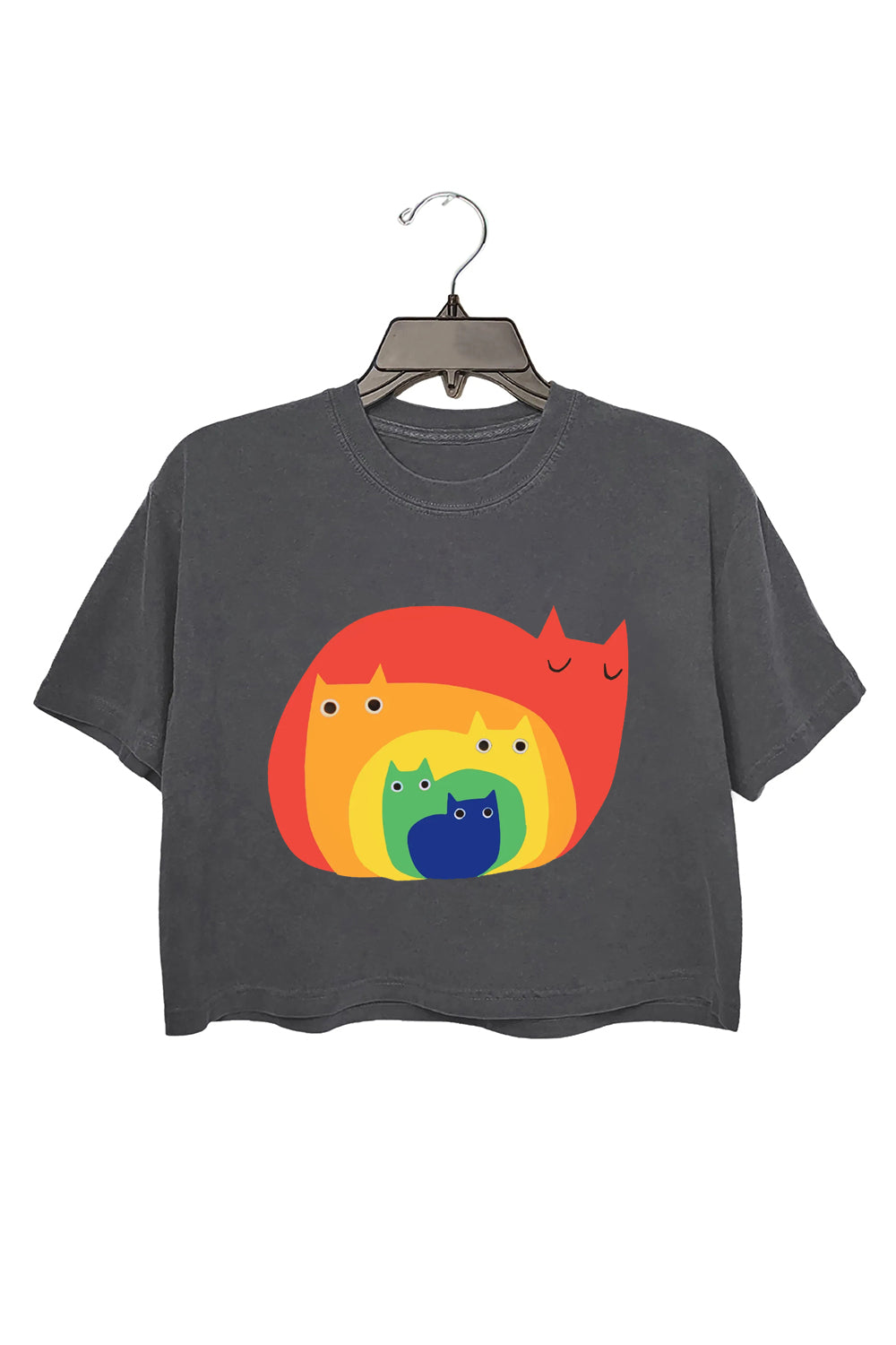 Rainbow Cats Pride Crop Top For Women