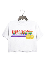 Fruity  Lesbian Gay LBGTQ Pride Crop Top For Women