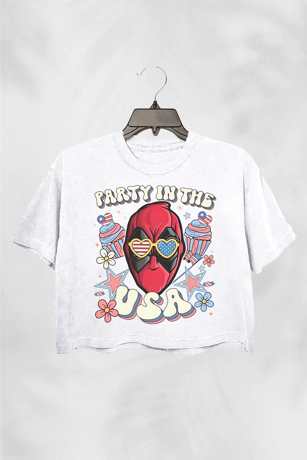 Deadpool Party In The Usa 4Th Of July Crop Top For Women