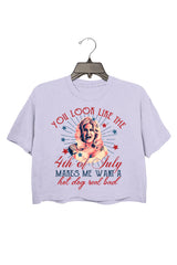 LEGALLYBLONDE 4TH OF JULY CROP TOP FOR WOMEN