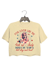 LEGALLYBLONDE 4TH OF JULY CROP TOP FOR WOMEN