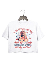 LEGALLYBLONDE 4TH OF JULY CROP TOP FOR WOMEN