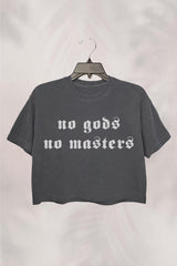 No Gods No Masters Crop Top For Women