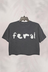 Goth Feral  Crop Top For Women