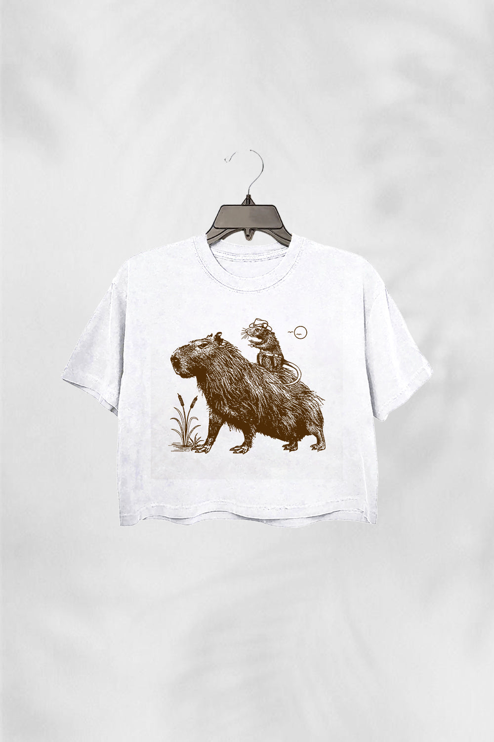 Funny Capybara Crop Top For Women