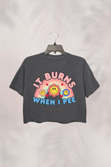 It Burns When I Pee Retro CROP TOP FOR WOMEN