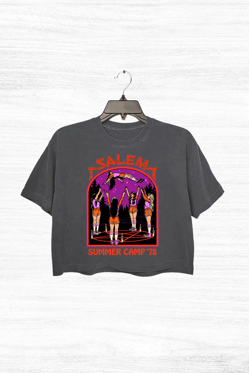 Salem Summer Camp  Vintage  Halloween Witchy Vibes Crop Top For Women