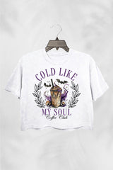 Cold Like My Soul  Halloween Witch Crop Top For Women