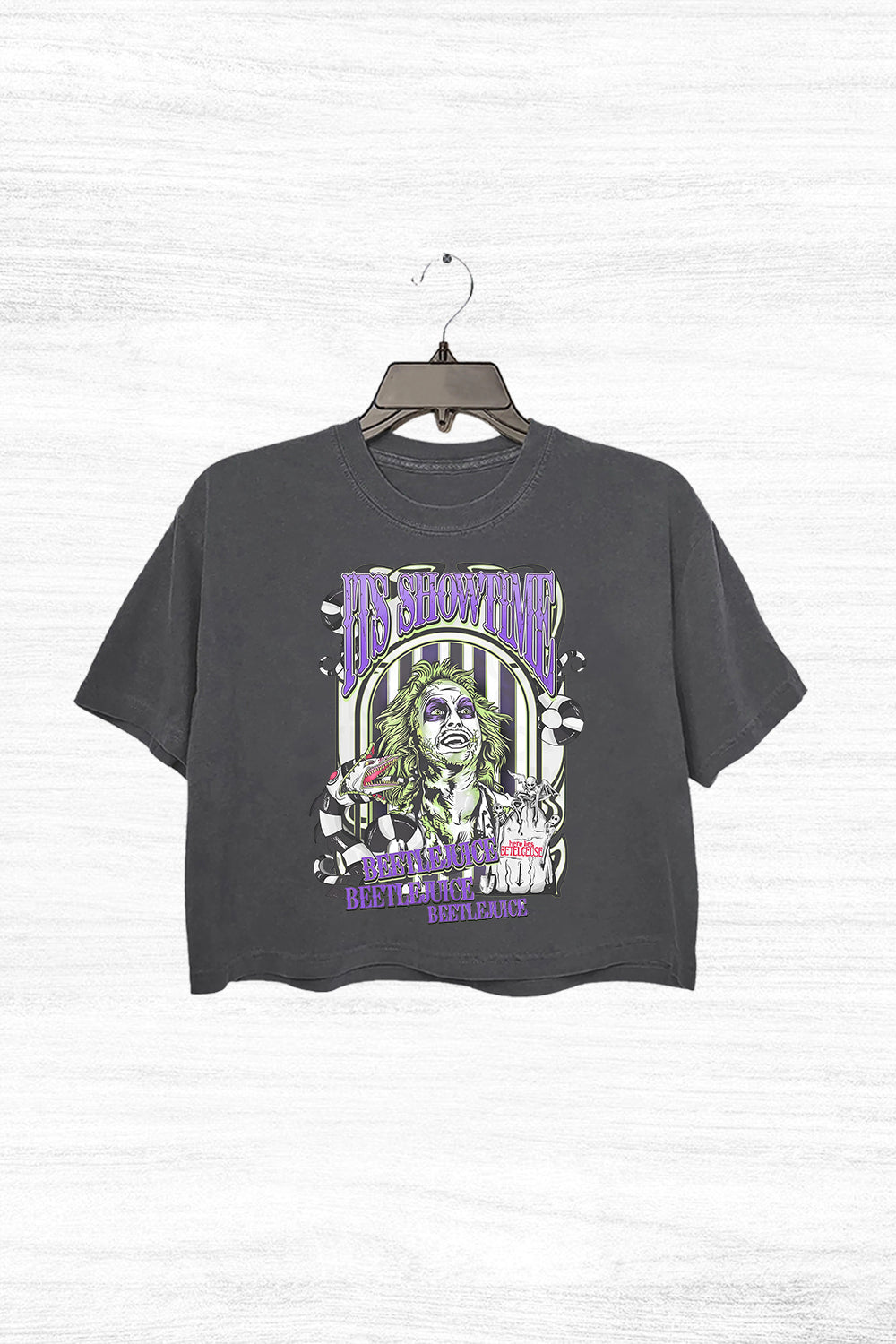 It's Showtime BeetleJuice Halloween 80s Movie Crop Top For Women