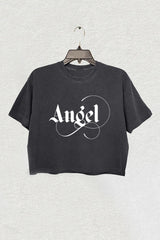 Angel gothic logo  Women's Crop Top