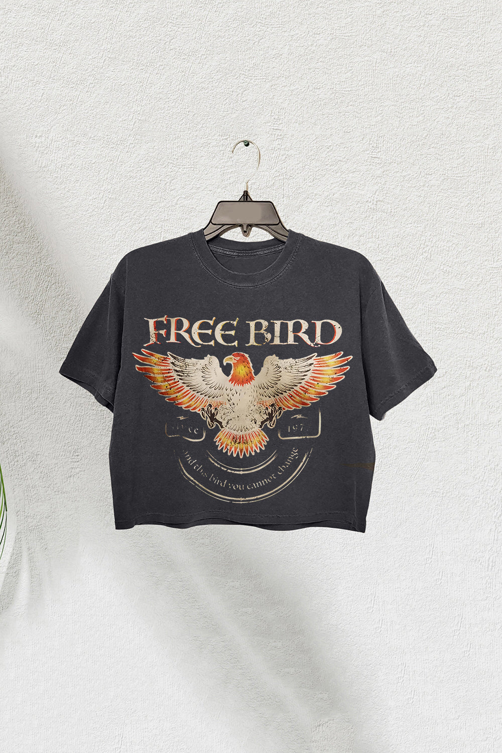 Free Bird Old School Band Crop Tee For Women