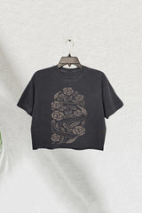 Floral Tortured Poets Department Crop Tee For Women