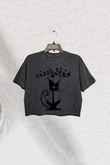 Mazzy Star Aesthetic Cat Crop Tee For Women